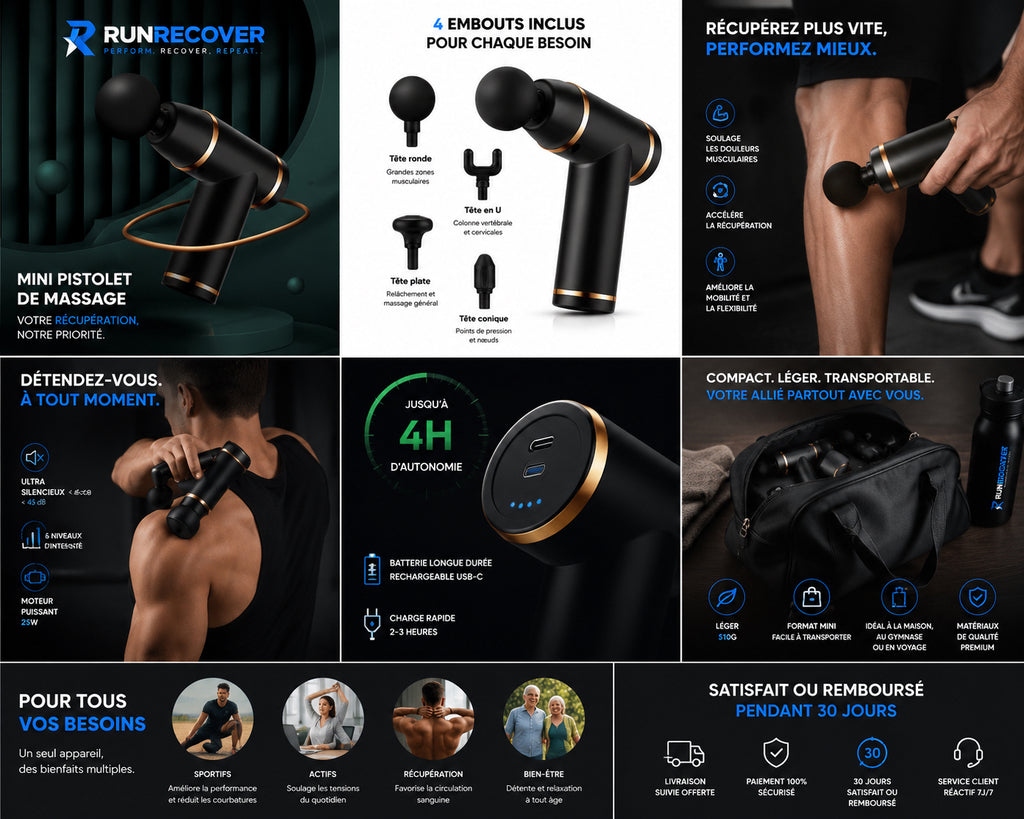 Mini Pistolet de Massage RunRecover