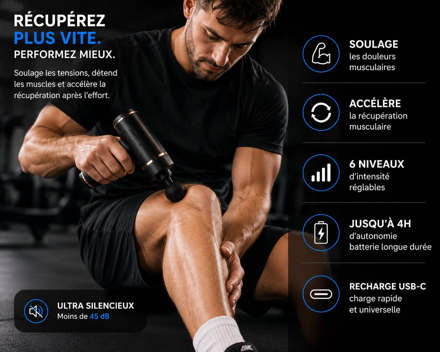 Mini Pistolet de Massage RunRecover
